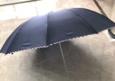 天堂 加大雨伞三折 晴雨两用商务伞经典格纹10骨大雨伞男女 藏青 实拍图