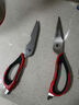 得力（deli）食品级厨房剪刀家用食品剪 可夹核桃多功能家用不锈钢剪骨剪子鸡骨剪 灰 TJ18得力办公好物 实拍图