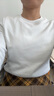拇指白小T【可机洗拒水鹅绒T】秋冬男女羽绒保暖T恤上衣打底衫 女皓白 L 实拍图