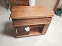 和暄实木可移动茶几家用折叠升降可储物边柜多功能带轮沙发边几小推车 乐旭-新款【胡桃色】 实拍图