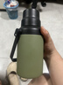小米大肚保温杯 户外保温水壶 双饮保冷杯  316L便携水杯 橄榄绿 1L 实拍图