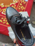 红蜻蜓秋冬真皮正品皮鞋牛皮轻便软底男士商务休闲皮鞋WJA33220黑色38 实拍图