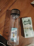 【⭐京东物流配送】高硼硅双层玻璃杯大容量泡茶杯水杯子茶水分离 【双层加厚】茶杯 350ml 1只 实拍图