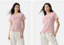 GAP女装2025夏季新款纯棉彩色胶印logo短袖T恤常规休闲上衣765994 粉色 XL (175/92A) 亚洲尺码 实拍图