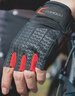 洛克兄弟（ROCKBROS） 骑行手套自行车半指夏季户外手套男女款短指骑车手套骑行装备 S169 黑红 SBR+GEL双重减震 L 实拍图