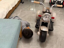 倍贝乐儿童电动车摩托车1-3-6-8岁小孩可坐人宝宝遥控车男女孩生日礼物 满配棕【双驱12V4电瓶+遥控】 实拍图