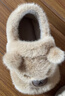 卡皮巴拉冬季儿童包跟棉鞋保暖居家毛毛EVA底防滑中小童宝宝棉拖 升级版环保材质浅咖色 12 32/33鞋内长19.5适合脚长18.5 实拍图