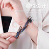 臣颂（CHENSONG）适用小米手环8/9/10NFC版编织尼龙表带八九十代腕带 运动男女透气回环替换腕带黑巧色 实拍图