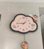 好久不见蜡笔小新餐厅挂钟客厅家用静音钟表创意可左右摇摆玄关挂墙时钟 实拍图
