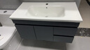 恋派浴室柜 陶瓷一体盆卫生间洗脸盆柜组合悬挂式洗漱台智能洗手盆柜 风水镜柜】珠光灰+陶瓷盆 90cm 实拍图