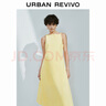 UR2025春季新款女装法式气质后拉链收腰无袖连衣裙UWM750031 米黄 S 实拍图