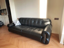 儒黛黑糖云朵真皮沙发头层牛皮中复古法式轻奢一字直排黑色客厅小户型 金属款-2.3米直排-可视面真皮 Ultra 肌理肉感半青皮（1.6-1.8mm） 实拍图