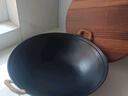 金存章丘铸铁锅炒锅无涂层炒菜锅炖锅不易粘老式家用圆底双耳生铁40cm 实拍图