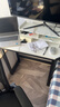 馨美凯电脑桌台式家用简易书桌办公桌简约现代工作台租房卧室学习写字桌 【单桌1.6cm厚桌面】黑架+暖白色 长80cm*宽40cm*高74cm 实拍图