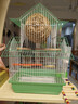 凡佰酷虎皮鹦鹉鸟笼绣眼牡丹文鸟大号别墅小号鸟笼子金属房顶造型观赏笼-定制 W108中号鸟笼套餐三【颜色留言】 实拍图