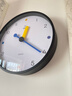 得力（deli）挂钟客厅简约时尚钟表卧室石英钟低噪白色37cm挂钟挂式机械钟 【简约家居】11英寸/28.5cm 实拍图