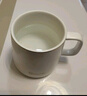 传旗陶瓷马克杯带勺盖咖啡杯牛奶杯早餐杯办公杯男女茶杯描金白400ml 实拍图