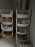 国货之光 厨房置物架阳台玩具储物收纳架家用多层蔬果落地层架 【四层】浅灰色 34.4*27.5*80.5cm 实拍图