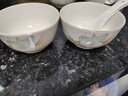 高颜值家用银杏时光米饭碗大面碗陶瓷餐具家用新骨瓷陶瓷碗 银杏时光 4.5英寸2碗2白勺 实拍图