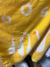 洁丽雅（Grace）纯棉婴幼儿童抑菌A类浴巾大毛巾卡通全棉无异味柔软吸水 黄白 实拍图