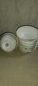 厚秀堂景德镇骨瓷碗碟盘套装家用组合新款陶瓷餐具中式简约饭碗面碗 5英寸高脚碗（2个）百合花 实拍图