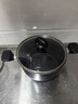 苏泊尔（SUPOR）汤锅趣彩加厚复底不粘锅泡面宝宝辅食炖煮家用电磁炉燃气通用 珠光黑加厚汤锅 22cm 实拍图