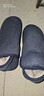 京东京造外穿加厚鞋底【可翻盖】毛绒秋冬保暖包跟棉拖鞋男士藏青44-45 实拍图