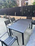 莫 家户外桌椅塑木室外组合咖啡桌椅庭院桌椅桌椅喝茶餐桌铝合金桌椅 4+160cm桌【全铝合金】+黑色 实拍图