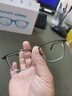 依视路（ESSILOR） 钻晶系列高清耐磨防蓝光近视超薄镜片专业配度数眼镜架男女镜框 钛+金属-全框-4021BK-黑色 镜框+依视路膜御防蓝光1.60现片 实拍图