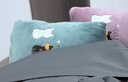 南极人加厚折叠抱枕被子两用珊瑚绒空调毯子午睡办公室汽车载枕头二合一 刺绣小兔-粉玉（双面牛奶绒） 折叠40*40CM展开被子105*145CM 实拍图