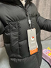 保姆鹅  【风墙】儿童羽绒服宝宝中长款护脸加厚外套保暖童装[NG2664] 炭黑 90 实拍图
