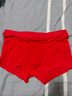 猫人（MiiOW）男士内裤10A抗菌男平角短裤无痕莫代尔结婚本命年红内裤男 3条装 实拍图