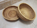 艺斑斓 越南手工编织篮藤编收纳筐家用水果篮竹篮筐针线馒头筐野餐篮 浅口水果盘大号25*5 实拍图
