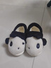 朴西熊猫儿童棉拖鞋冬季男童女童宝宝室内家用防滑保暖包跟棉鞋女 熊猫黑 34 【220mm】 实拍图