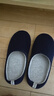 内泊（NEIBO）乳胶棉拖鞋男冬季天女士室内家居鞋大码防滑防臭橡胶软底羊毛蓝46 实拍图