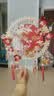 花喜礼中式新娘团扇结婚秀禾服双面成品diy手工制作材料包古风重工喜扇 次日达/双面材料包/礼盒/楠竹扇架 实拍图