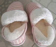 京东京造外穿加厚鞋底【可翻盖】毛绒秋冬保暖包跟棉拖鞋女士粉红37-38 实拍图
