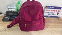 双星双肩包女士背包百搭尼龙牛津布妈咪户外出行旅游小背包 枣红色 实拍图