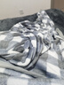 雅鹿·自由自在A类毛毯子午睡毛巾被子午休秋冬保暖披肩毯空调毯灰格180*200cm 实拍图