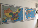 【正版 升级精装版】2025 中国地图挂图+世界地图挂图 套装共2张 高清印刷防水覆膜带挂杆挂绳 大尺寸1.5米*1.1米 学生办公室书房家庭装饰挂图挂画墙贴精美装饰 实拍图
