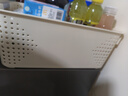 名创优品同款 杂物收纳筐塑料桌面收纳盒厨房橱柜零食玩具整理筐 奶油色高款特大号 实拍图