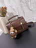 梵昇昱复古包包女陈妍希同款剑桥包百搭单肩斜挎小方包新年礼物送女生 复古手提包【棕色-带挂件】 实拍图