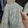 优衣库女装纽花圆领针织开衫/毛衣外套空调衫通勤秋冬新款481477 03 灰色 S 实拍图