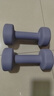 Keep 彩色浸塑哑铃 男女家用家庭健身肌肉塑形手臂轻重量紫灰色 3kg*2 实拍图