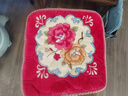 防滑椅子垫毛绒坐垫保暖加厚防滑垫四季坐垫家用餐厅椅子垫凳子垫 牡丹红色40*40cm【加厚款】 实拍图