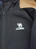 骆驼（CAMEL）薄绒风衣男户外防泼水防风夹克外套 J13CZ0L7070A 幻影黑 L 实拍图