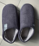 回力纯色全包棉鞋情侣室内外防滑保暖棉拖鞋HLX0233灰色42-43码 实拍图