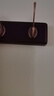 伊思家挂衣架墙上壁挂衣服挂钩挂衣钩进门玄关入户门后口钥匙免打孔实木 深卡色【8钩】强力承重实木 实拍图
