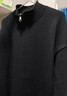 罗蒙（ROMON）针织衫男士春秋休闲宽松落肩开衫毛衣立领上衣外套男ST10 黑色 XL 实拍图