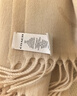 蔻驰（COACH）【品牌直供】男女同款经典LOGO印花C纹流苏绵羊毛围巾驼色CU807 实拍图
